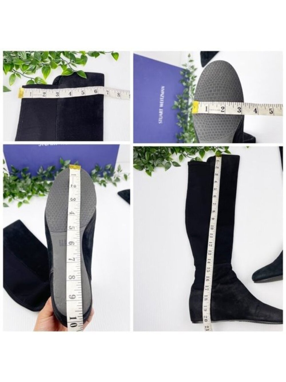 Stuart Weitzman lander otk anthracite suede wedge boots Size 7.5 - Picture 5 of 9